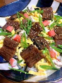 簡単、鰻のちらし寿司-レシピのメイン写真