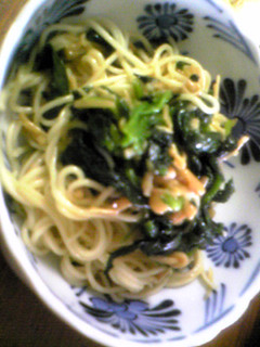 素麺とほうれん草のなめたけ和え-レシピのメイン写真