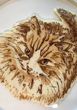 ねこのパンケーキアート-レシピのメイン写真