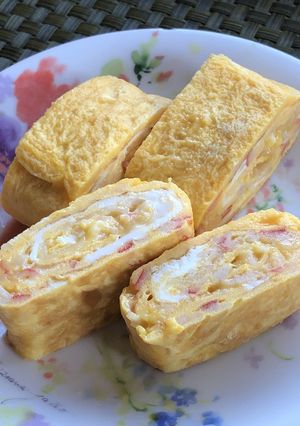 かにかまチーズの卵焼き-レシピのメイン写真
