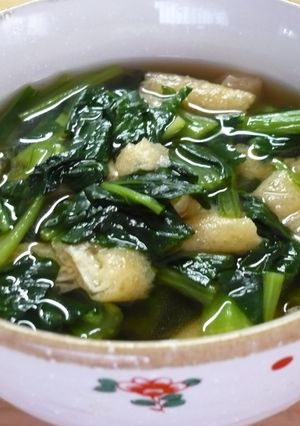◇おふくろの味◇小松菜と油揚げの煮びたし-レシピのメイン写真