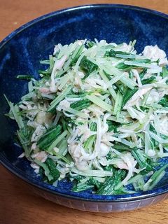 すぐできる!水菜とえのきのポン酢和え-レシピのメイン写真