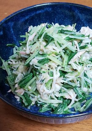 すぐできる！水菜とえのきのポン酢和え-レシピのメイン写真