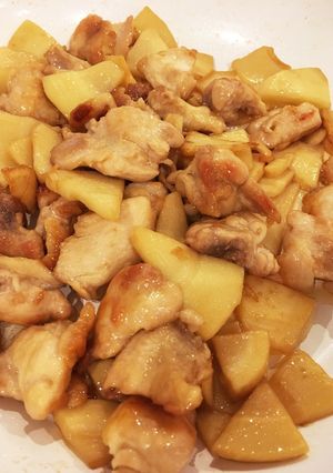 鶏肩肉とたけのこの甘辛炒め-レシピのメイン写真