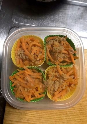自作冷凍食品にんじんとシーチキン-レシピのメイン写真