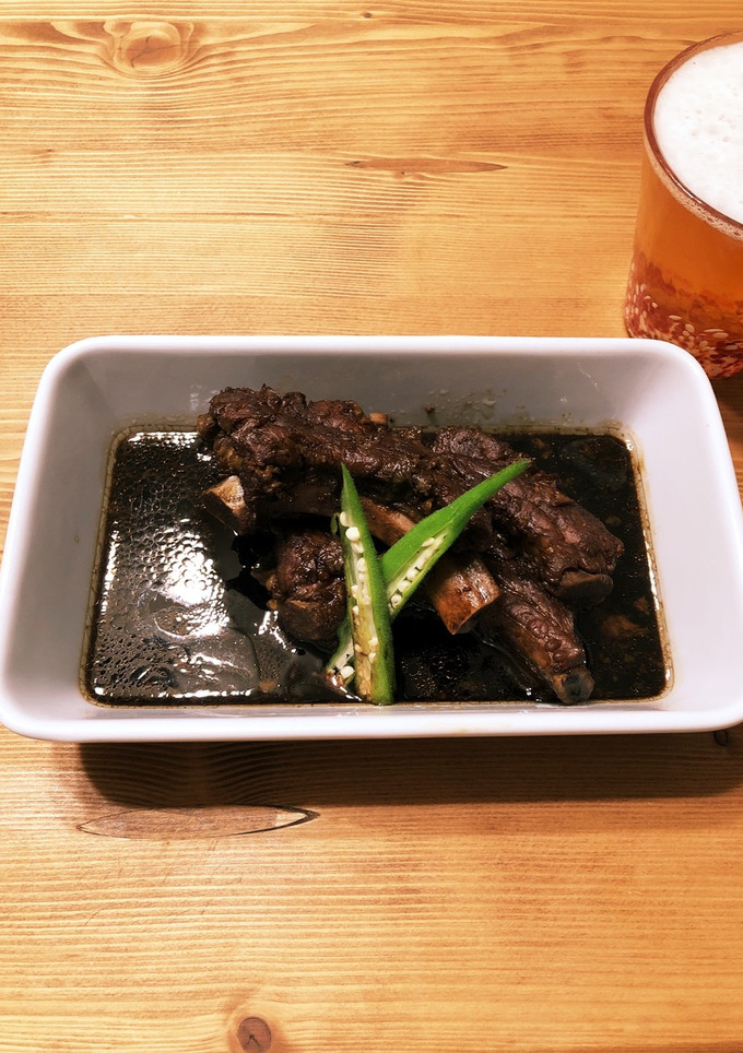 簡単！骨付き豚×鎮江黒酢煮込み-レシピのメイン写真