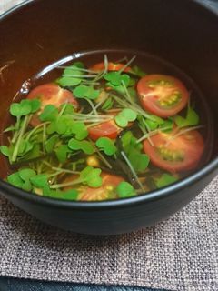 トマトと塩昆布スープ-レシピのメイン写真