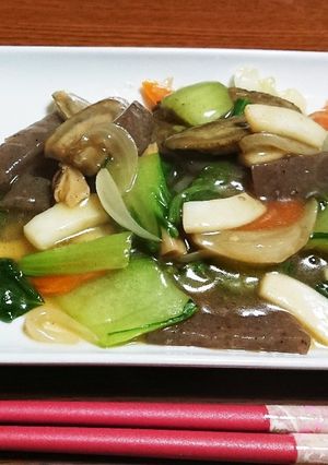 チンゲン菜とロールイカの中華炒め-レシピのメイン写真