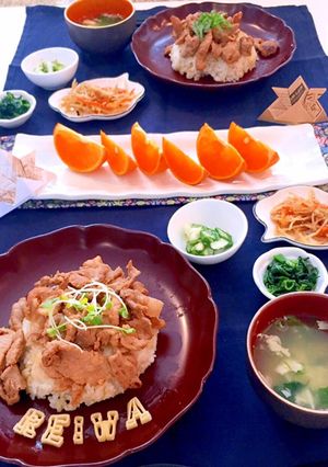 5月6日　味噌豚丼-レシピのメイン写真