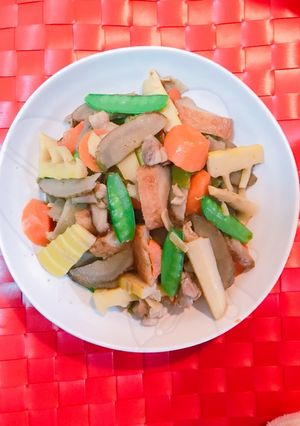 ★タケノコと鶏肉の彩りお野菜の煮物★-レシピのメイン写真