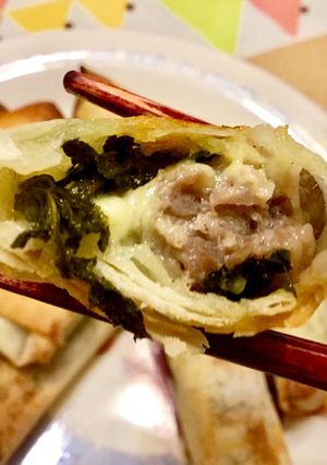 油を使わず豚しそチーズ春巻き-レシピのメイン写真