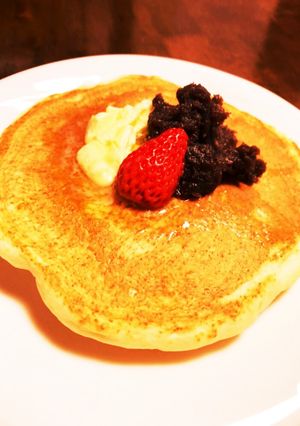 簡単！豆腐でふわもち極厚ホットケーキ-レシピのメイン写真