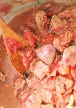 トマト鳥もつ煮-レシピのメイン写真