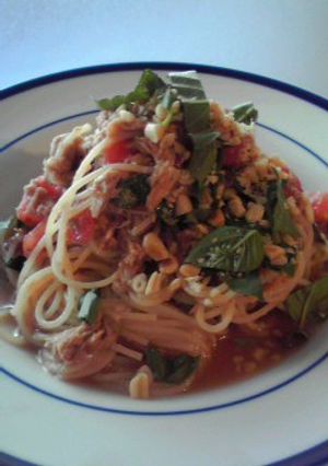 簡単混ぜるだけ◎トマト＆ツナ冷たいパスタ-レシピのメイン写真