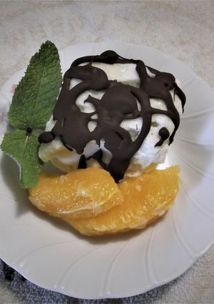 ぱりぱりチョコのオレンジ添え-レシピのメイン写真