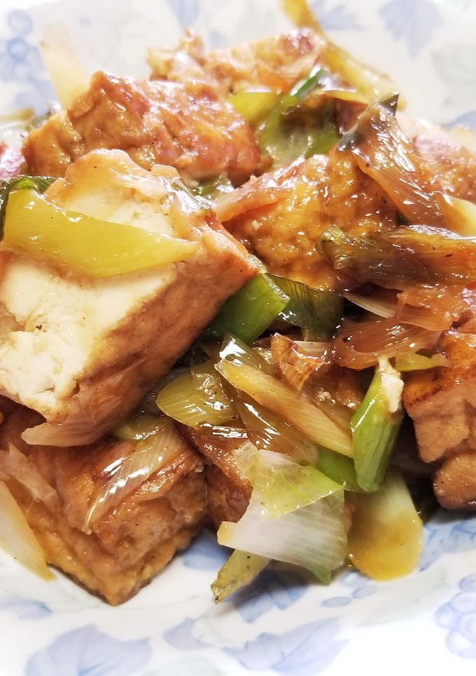 ☆厚揚げと長ネギの照り焼き炒め☆-レシピのメイン写真