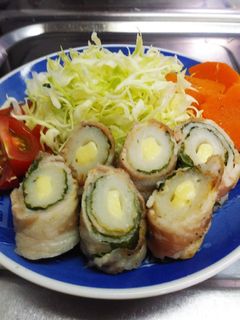 チーズinちくわの肉巻き-レシピのメイン写真