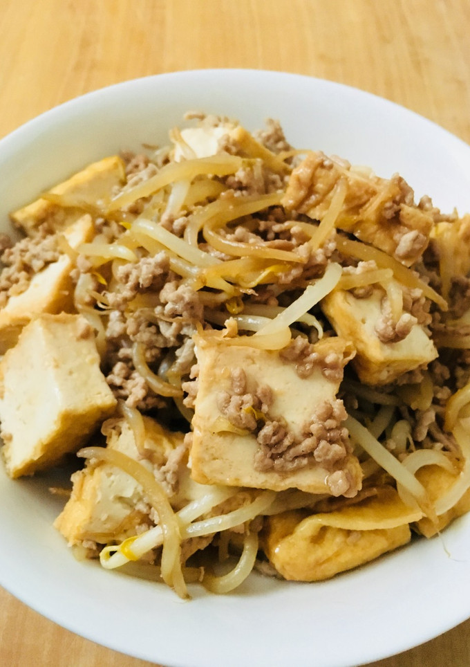コスパ良い◎厚揚げとモヤシの生姜炒め-レシピのメイン写真