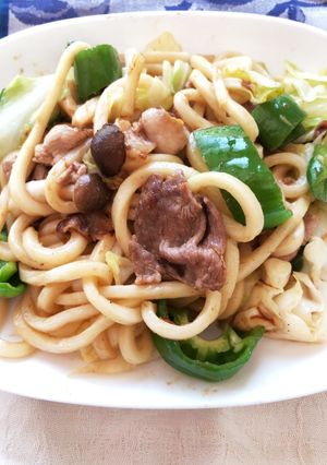 ちょっぴり台湾風味♪焼うどん ♪沙茶醤-レシピのメイン写真