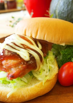 テリヤキチキンバーガー☆学校給食で人気☆-レシピのメイン写真
