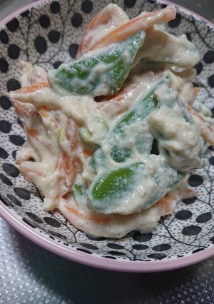スナップえんどうのチーズ入り白和え-レシピのメイン写真