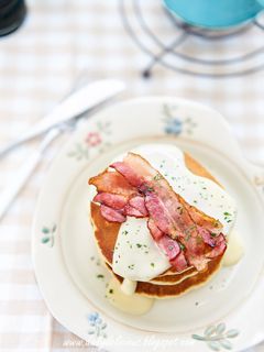 コーンパンケーキ&チーズソース-レシピのメイン写真