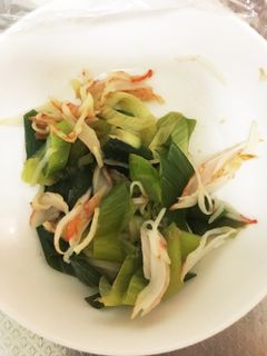 時短!レンジでネギとカニカマの和風和え-レシピのメイン写真