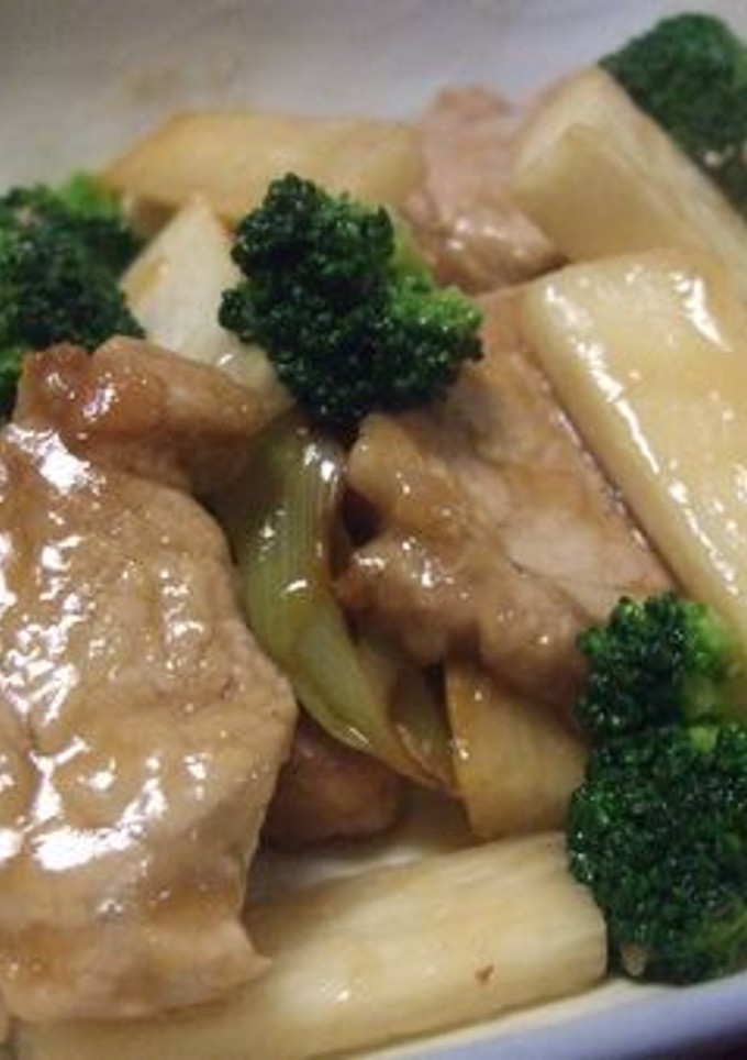 豚肉と長芋のオイスターソース炒め-レシピのメイン写真