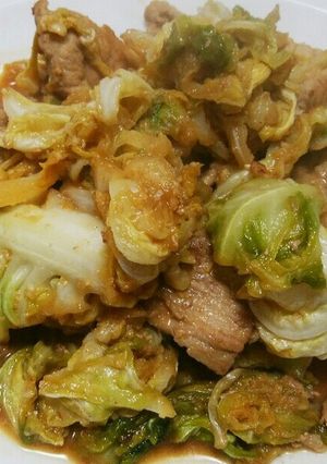 キャベツと豚こまの味噌ニンニク炒め☆-レシピのメイン写真