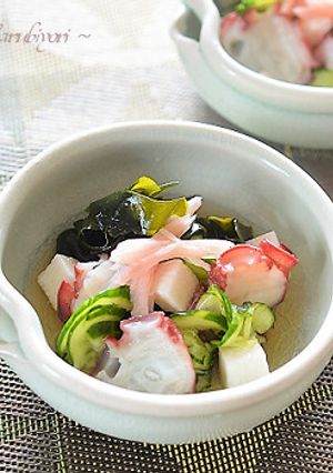 まろやか酸味、こくまろ酢でタコの酢の物♪-レシピのメイン写真