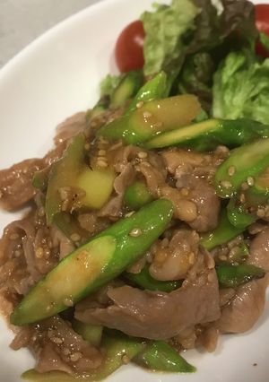 豚こまとアスパラのオイスター炒め-レシピのメイン写真
