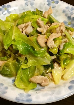 キャベツと豚肉の生姜ポン酢炒め-レシピのメイン写真