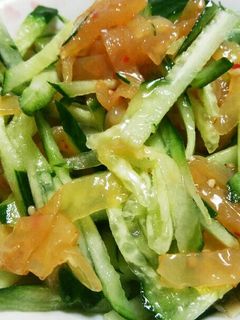 簡単!キュウリと中華クラゲの和え物☆-レシピのメイン写真