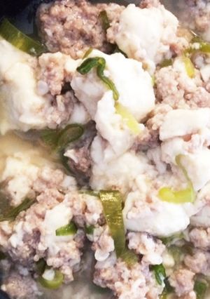 塩麹と甘酒であっさりひき肉豆腐煮-レシピのメイン写真