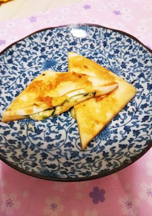 はんぺんとのねぎチーズはさみ焼き-レシピのメイン写真