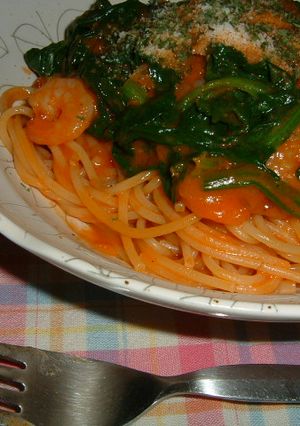 超簡単☆えびとほうれん草の絶品パスタ-レシピのメイン写真