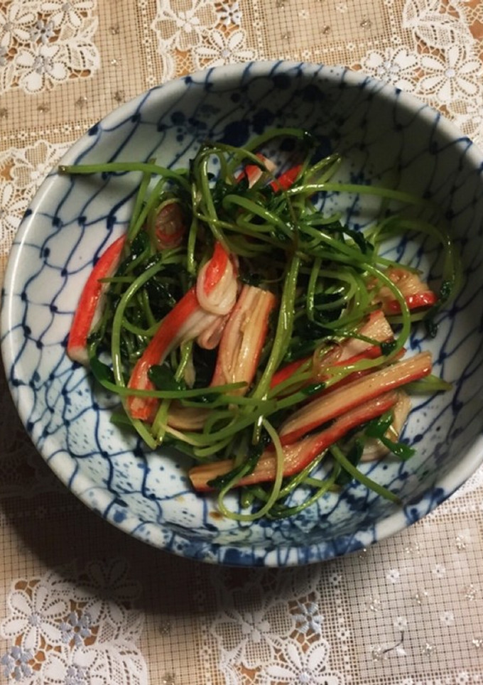 豆苗とカニかまの炒め物-レシピのメイン写真