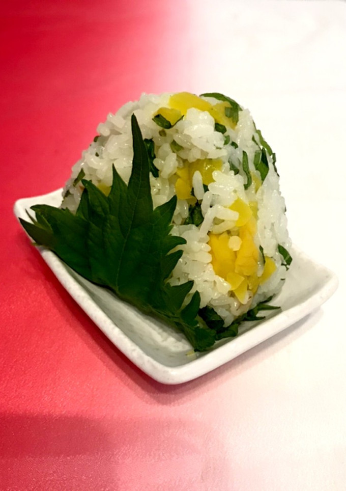 大葉 と たくあん の おにぎり-レシピのメイン写真