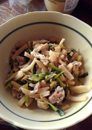 大根葉とタケノコの炒め物-レシピのメイン写真
