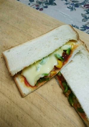 簡単ピザトースト風サンドイッチ☆お弁当も-レシピのメイン写真