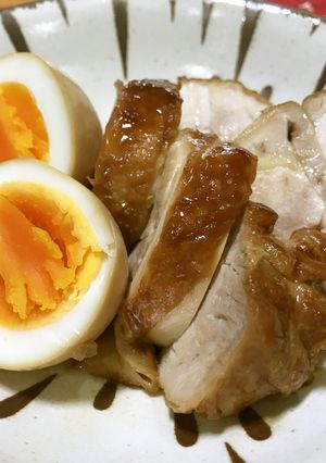 美人レシピ・鶏のチャーシューと煮卵-レシピのメイン写真