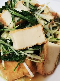 水菜と絹揚げの煮浸し-レシピのメイン写真
