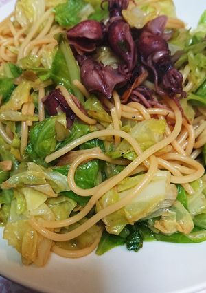 春キャベツとホタルイカの和風パスタ-レシピのメイン写真