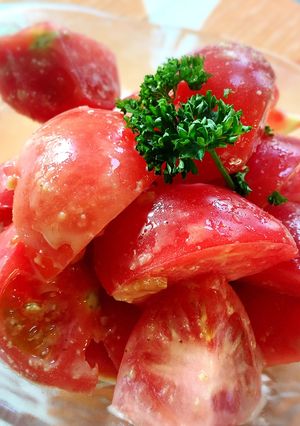 しゃぶしゃぶ用ゴマだれでトマトサラダ-レシピのメイン写真
