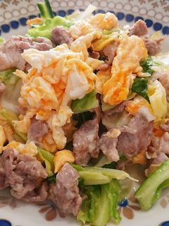 春キャベツと豚肉と卵の中華マヨネーズ炒め-レシピのメイン写真