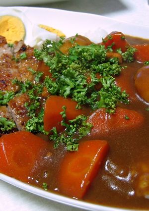 ガッツリだぁ～ポークステーキ★カレー-レシピのメイン写真