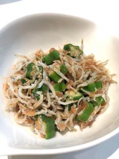 簡単オクラとしらすの和え物-レシピのメイン写真
