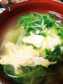豆苗とえのきのスープ-レシピのメイン写真
