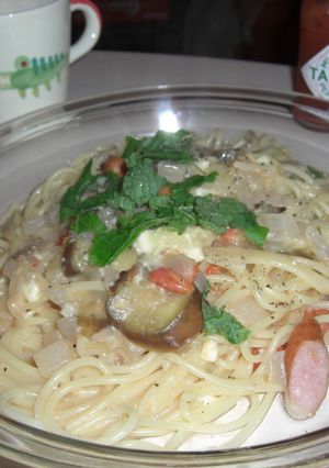 ひとり200円のクリーミー塩味パスタ-レシピのメイン写真