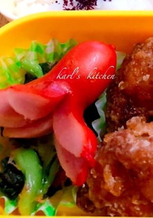 簡単小松菜麺つゆおかか和え お弁当緑野菜-レシピのメイン写真